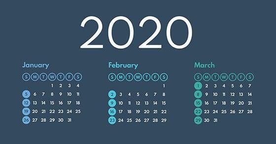 2020 Q1 tax calendar: Key deadlines for businesses and other employers